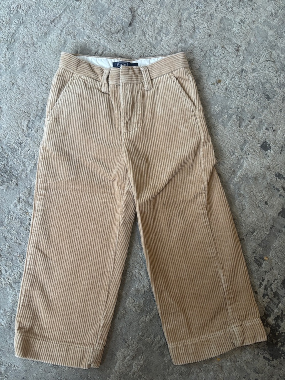 Polo by Ralph Lauren Beige Corduroy Straight-Leg Pants